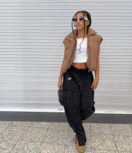 Load image into Gallery viewer, Noir luxe joggers