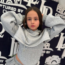 Load image into Gallery viewer, Luxe corset &amp; cropped hoodie
